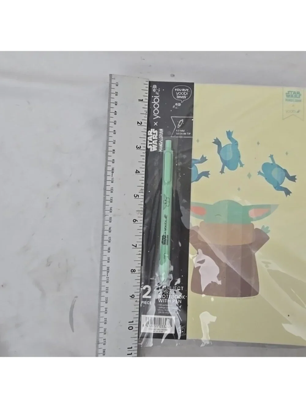 8-PACK YOOBI 4 Subject Notebooks 8″X 10.5″ College Ruled And 4 Pens Grogu Force